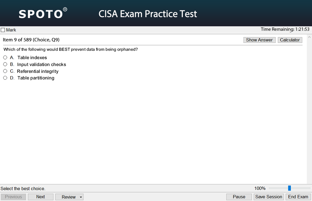 CISA Authentic Exam Questions